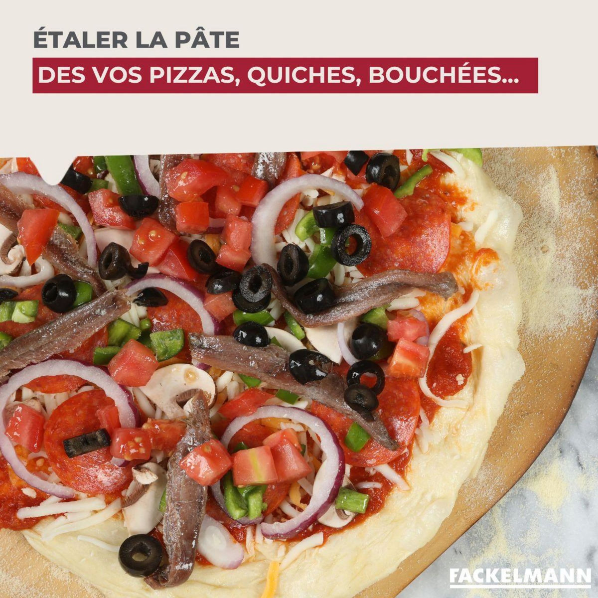 Fackelmann Ensemble de 2 Petits rouleaux à pâtisserie en bois 23,5 cm Fackelmann Wood Edition