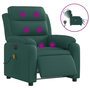 Voir la diapositive 2 : VIDAXL Fauteuil de massage inclinable electrique Vert fonce Tissu