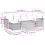 Voir la diapositive 6 : VIDAXL Salon de jardin avec coussins 7 pcs beige resine tressee