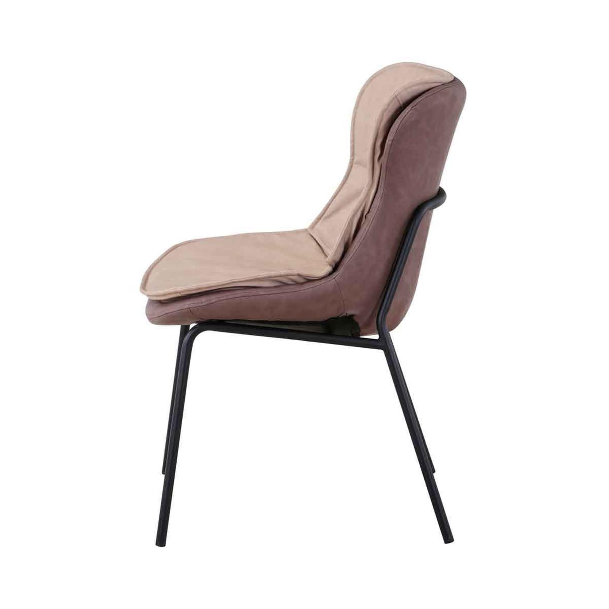 Voir la diapositive 3 : Paris Prix Chaise design  brady  84cm beige & marron