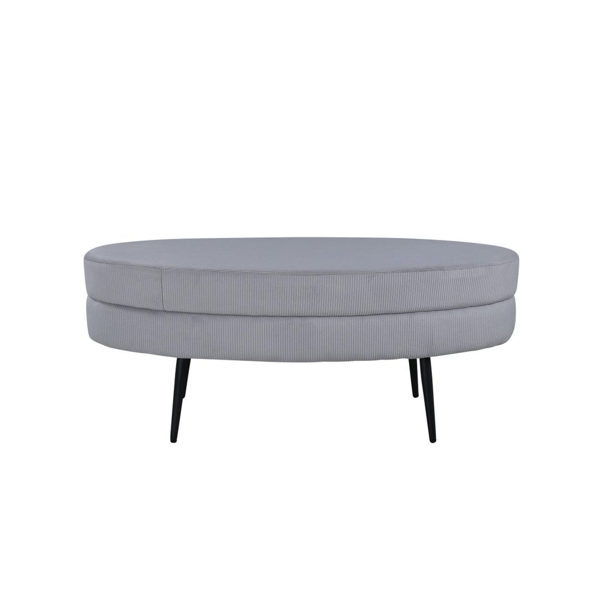 Voir la diapositive 2 : Paris Prix Pouf en velours côtelé  otto  100cm gris clair