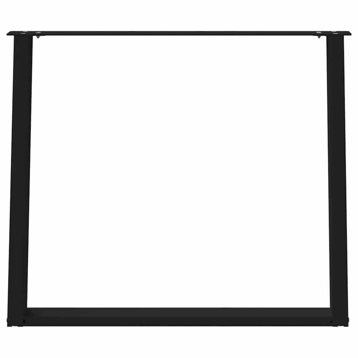 VIDAXL Pieds de table a manger forme de U 2 pcs noir 90x(72-73) cm