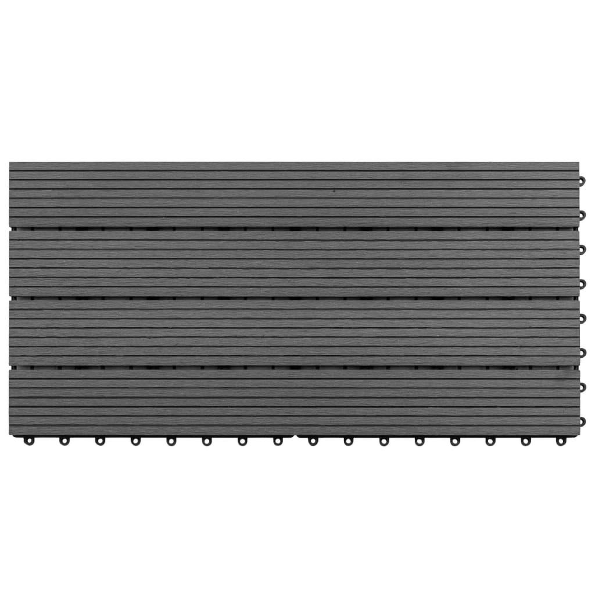 Voir la diapositive 4 : VIDAXL Dalles WPC 60x30 cm 6 pcs 1m^2 Gris