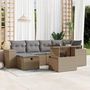 Voir la diapositive 1 : VIDAXL Salon de jardin avec coussins 7 pcs beige resine tressee