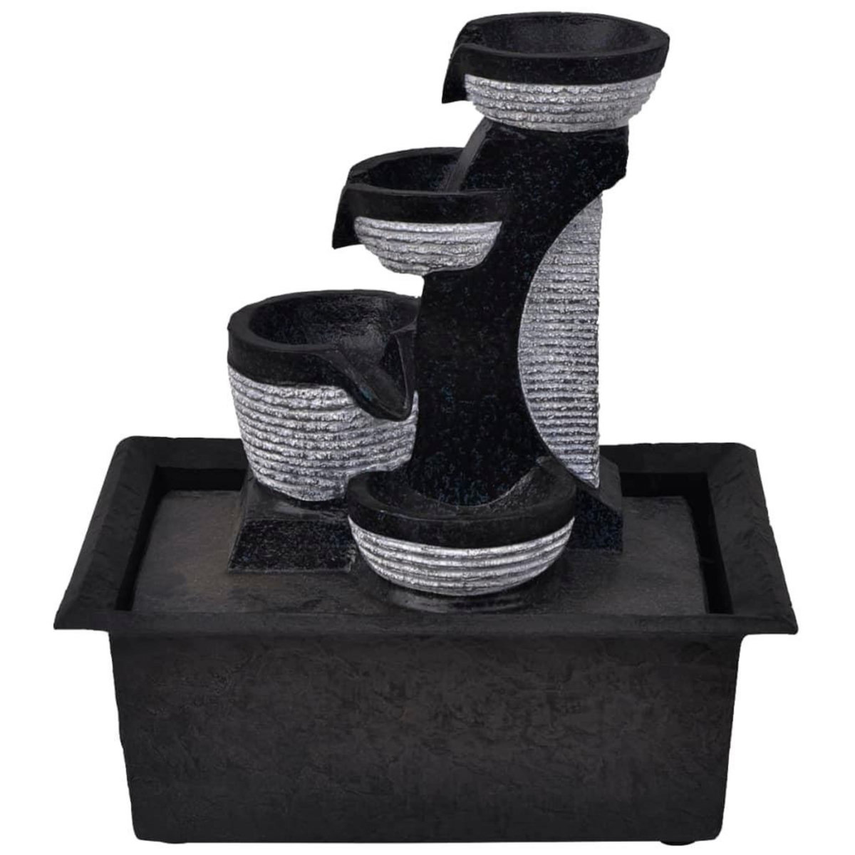 VIDAXL Fontaine d'interieur avec lampe LED Polyresine