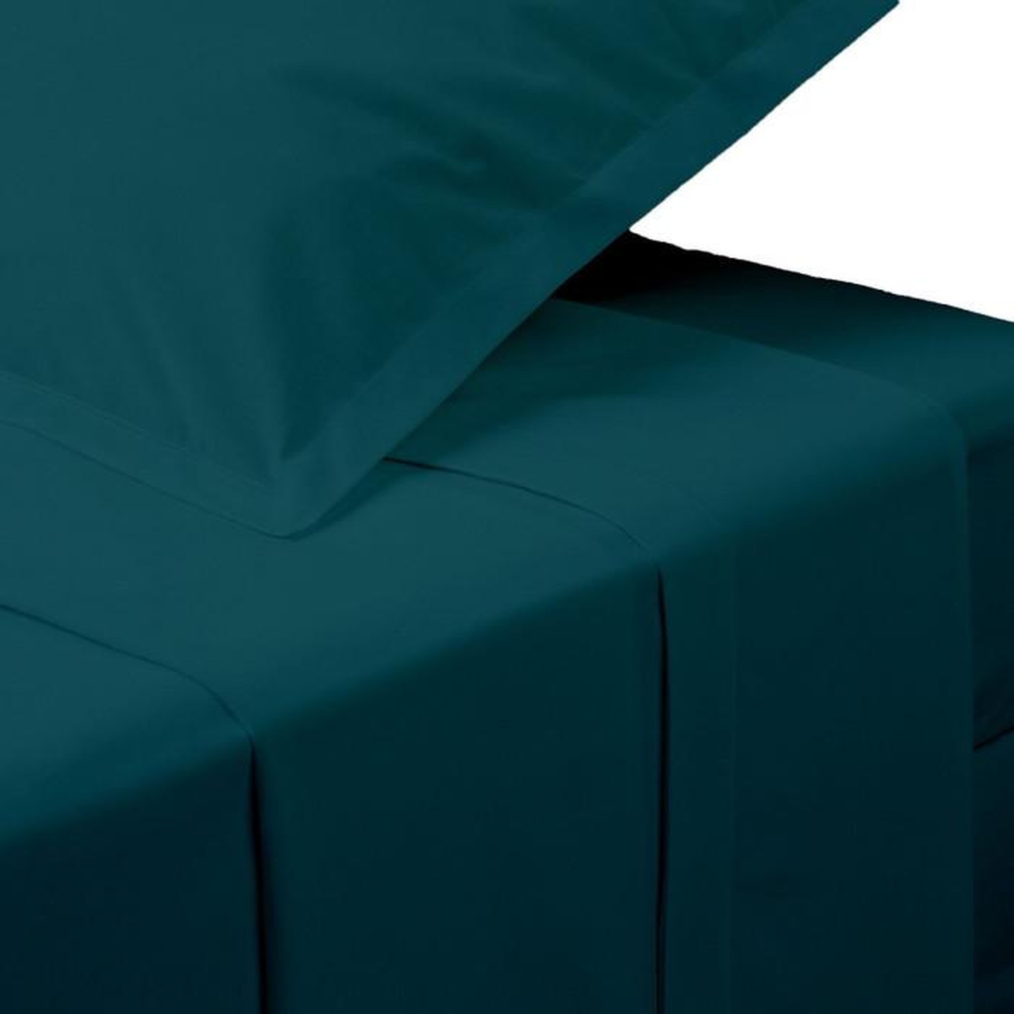 ATMOSPHERA Drap Plat 1 Personne  Percale  180x290cm Bleu Egéen