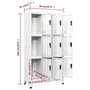 Voir la diapositive 6 : VIDAXL Armoire a casiers Blanc 90x45x180 cm Acier
