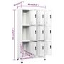 Voir la diapositive 6 : VIDAXL Armoire a casiers Blanc 90x45x180 cm Acier