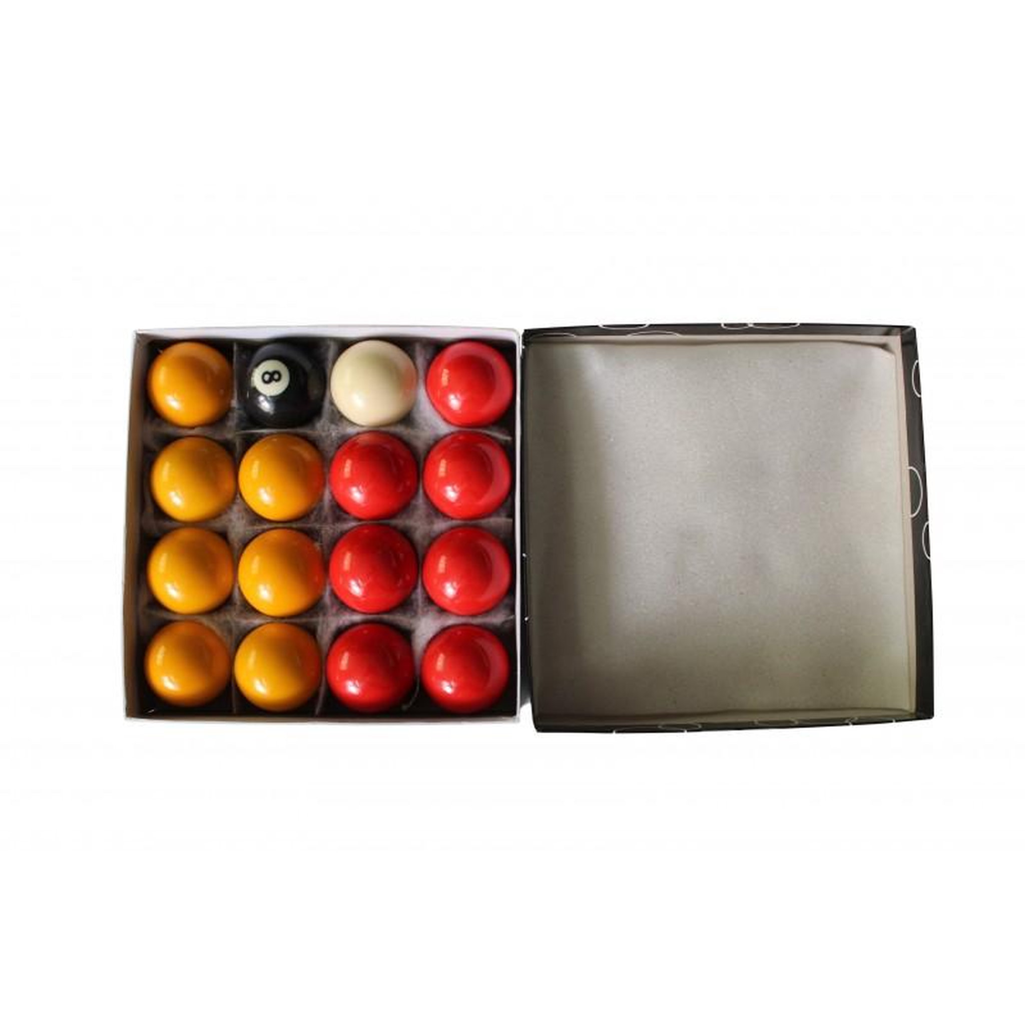 Voir la diapositive 3 : JT2D Set de 16 Boules de Billard Anglais en résine, 7 boules jaunes, 7 boules rouges, 1 blanche et 1 noire
