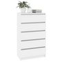 Voir la diapositive 4 : VIDAXL Commode Blanc brillant 60x36x103 cm Bois d'ingenierie