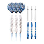 Paris Prix Jeu de 3 Fléchettes à Pointe Plastique  Water  15cm Bleu