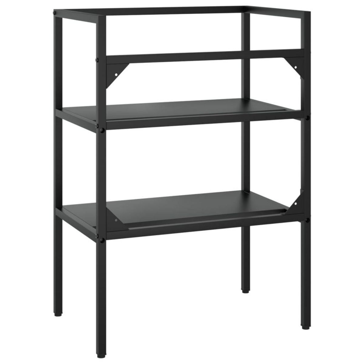 VIDAXL Cadre de lavabo de salle de bain Noir 59x38x83 cm Fer