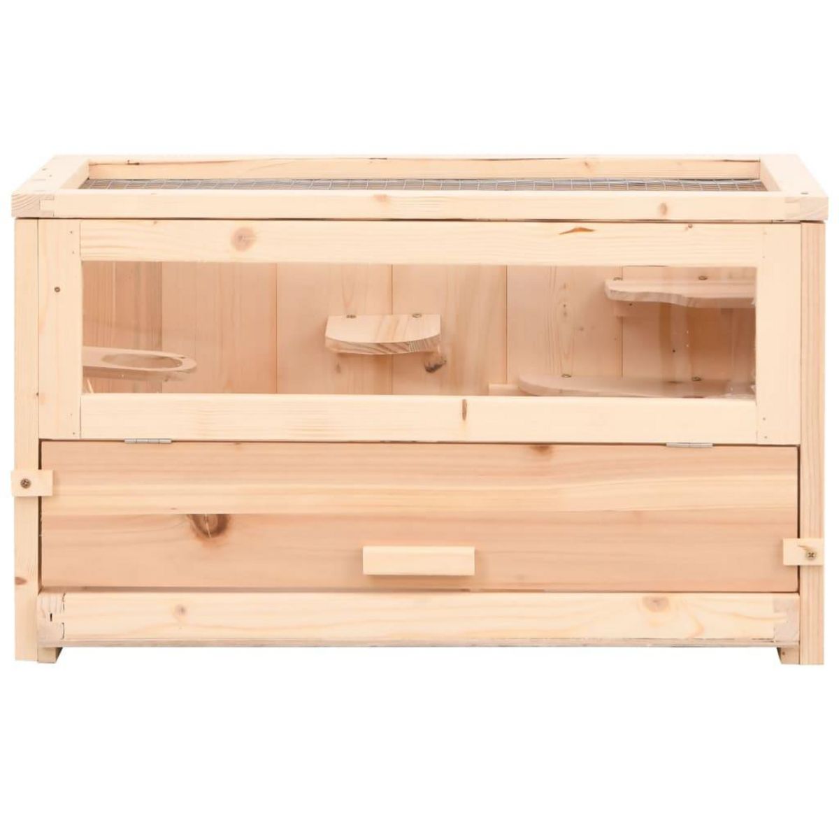 VIDAXL Cage a hamster 60x30x35 cm bois massif de sapin