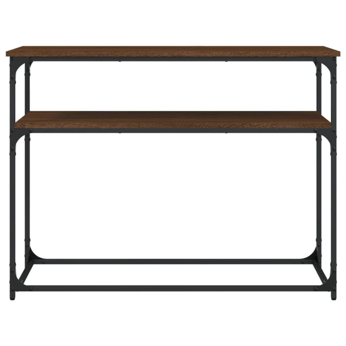 VIDAXL Table console chene marron 100x35,5x75 cm bois d'ingenierie