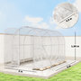 Voir la diapositive 3 : OUTSUNNY Serre tunnel de jardin 6 m² - 3 x 2 x 2 m - porte - acier galvanisé PE 150 g/m² transparent