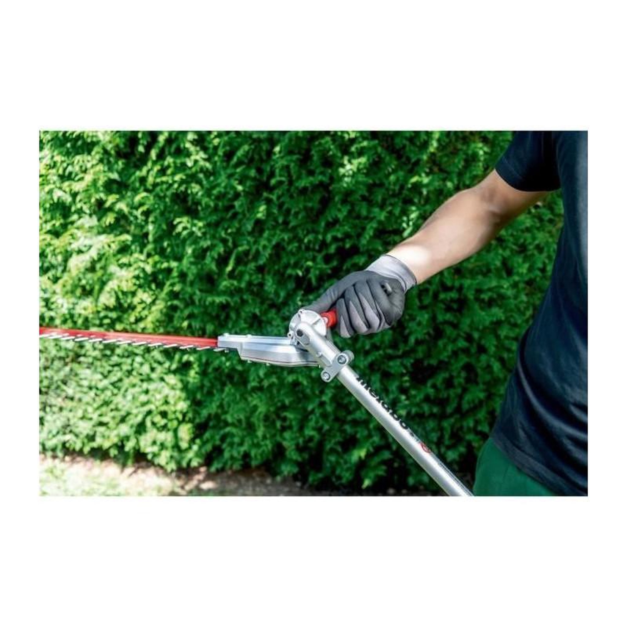 Voir la diapositive 4 : METABO Fourreau de protection pour taille-haie - METABO - MA-HS 50 - 18 V - Coupe haute précision - Fixation rapide