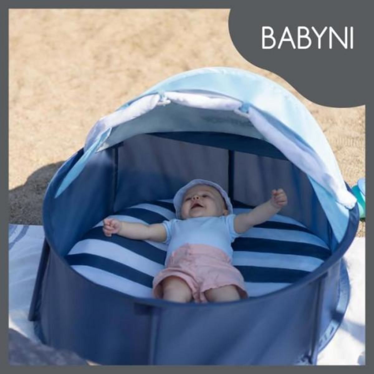 BABYMOOV BABYMOOV Babyni mariniere 2 en 1, aire de jeux et lit d'appoint , anti-UV FPS 50+, moustiquaire et auvent inclus, systeme pop-up