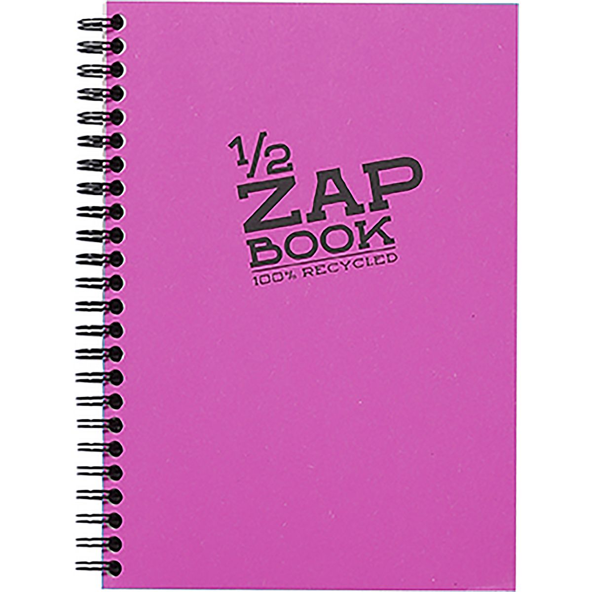 CLAIREFONTAINE Zap book bloc 1/2  à spirale 14.8x21cm - 160 pages - Rose