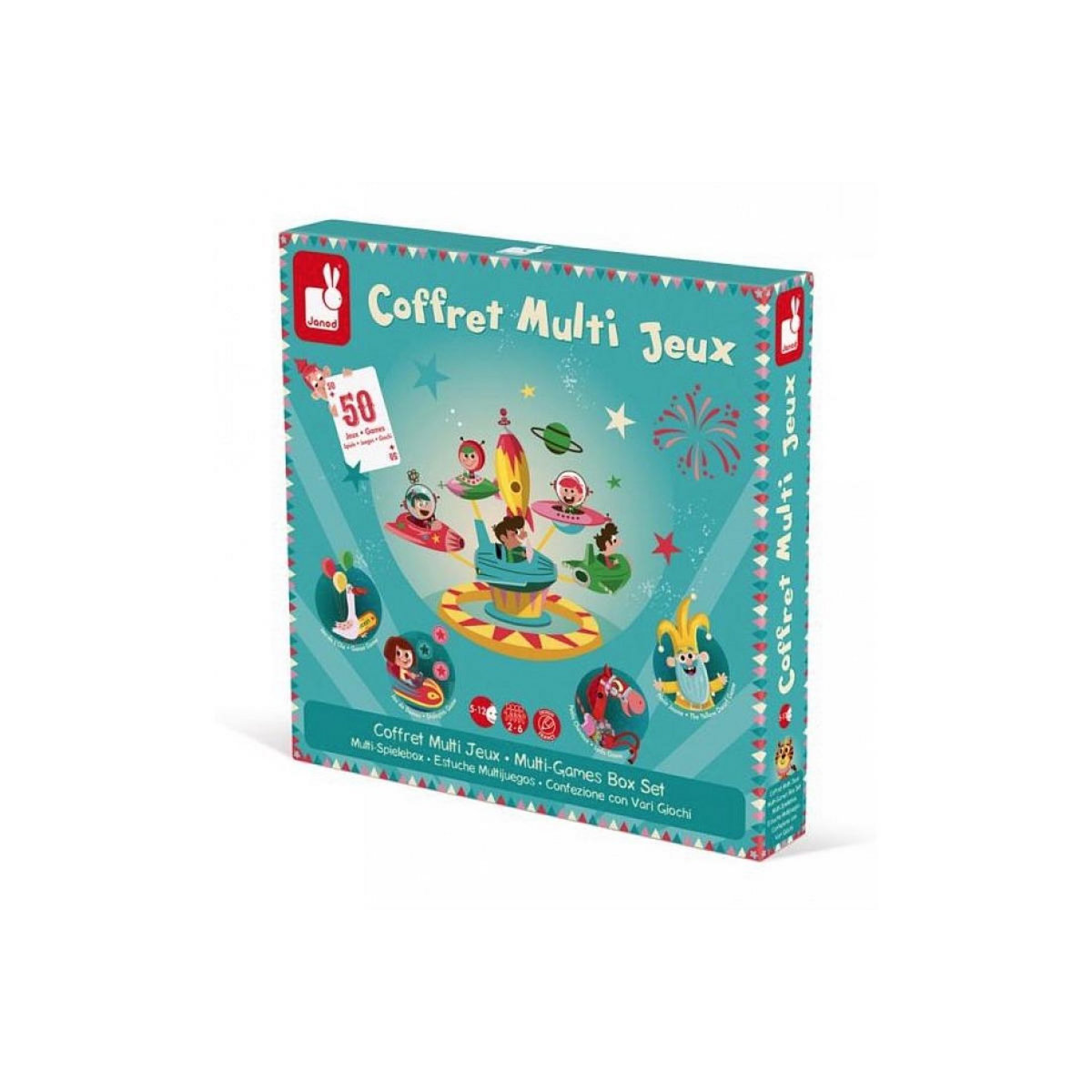 Juratoys-Janod Coffret multi jeux carrousel