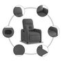 Voir la diapositive 5 : VIDAXL Fauteuil inclinable Gris fonce Tissu