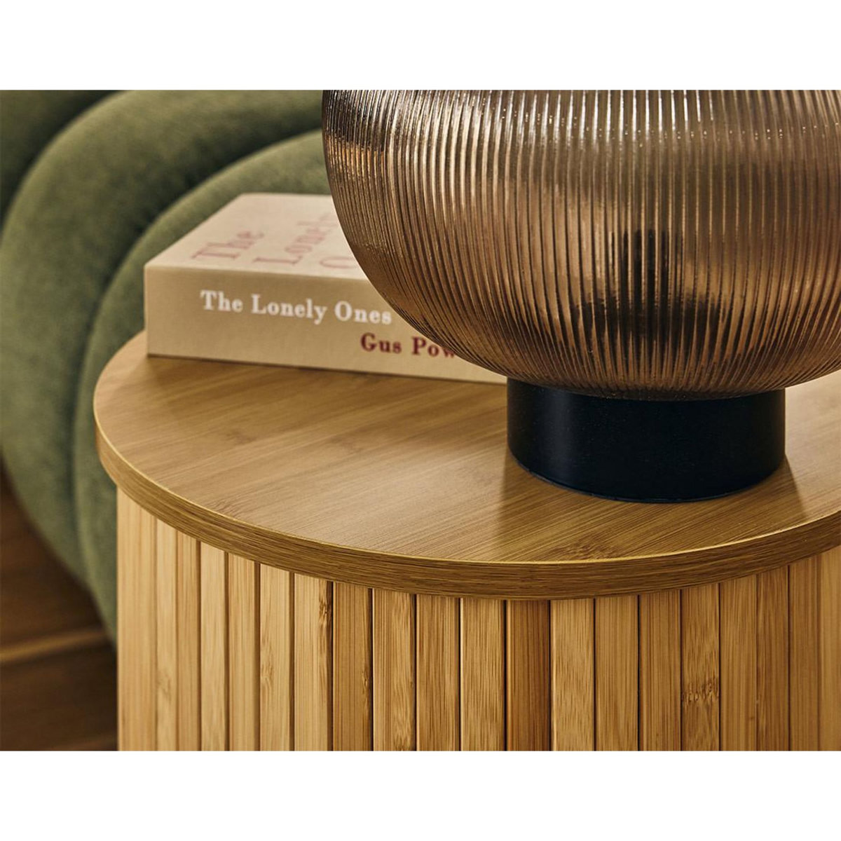 BEST MOBILIER Kofu - bout de canapé - bambou - 40x40 cm