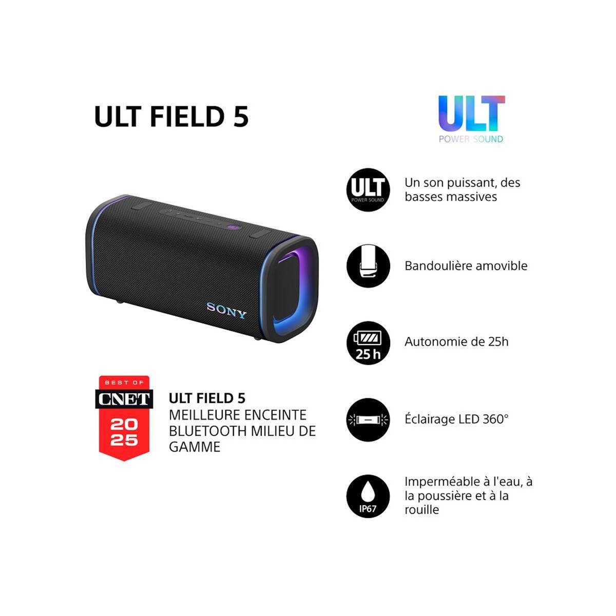 SONY Enceinte portable ULT FIELD 5 Noire