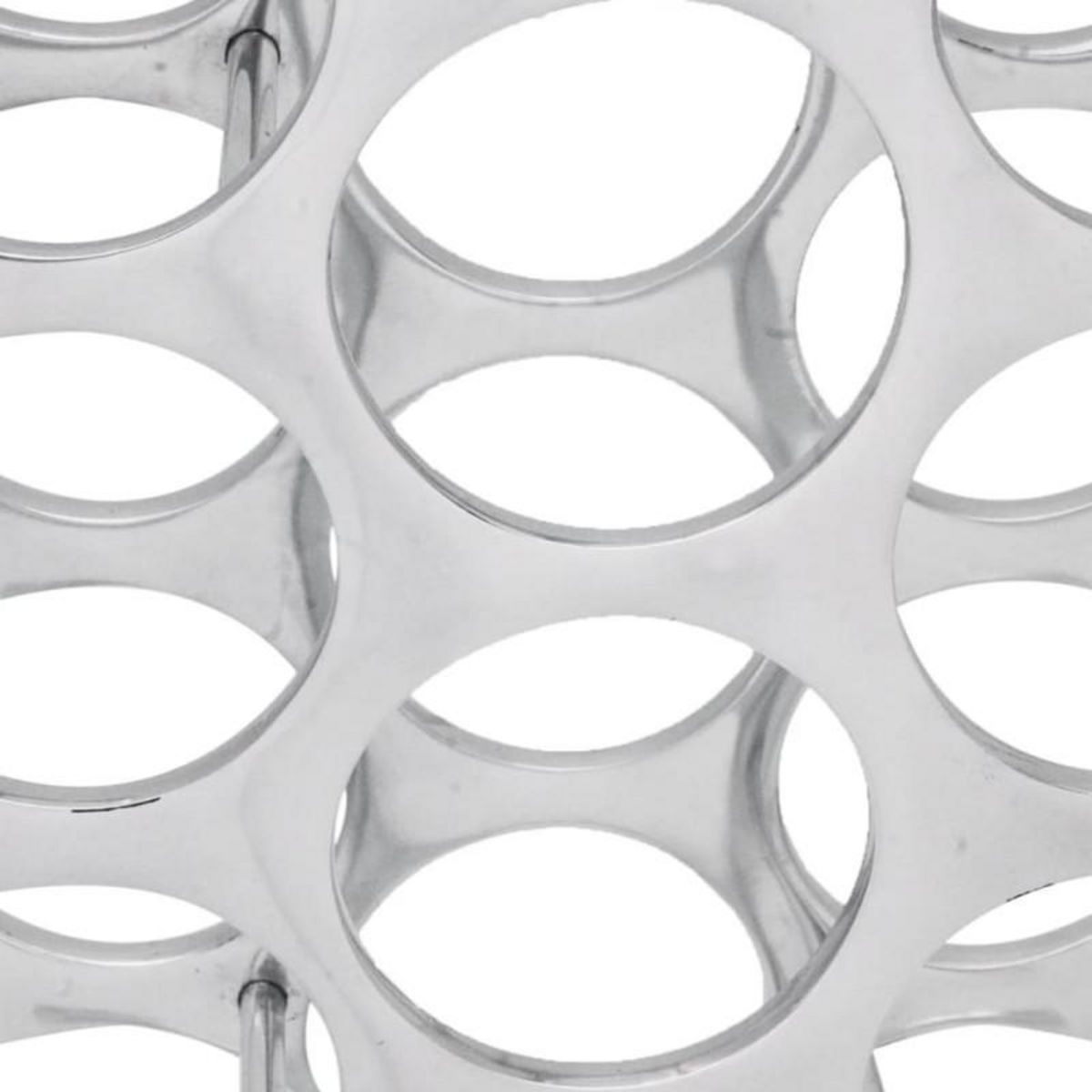 VIDAXL Casier à bouteilles Aluminium Argenté 27 bouteilles