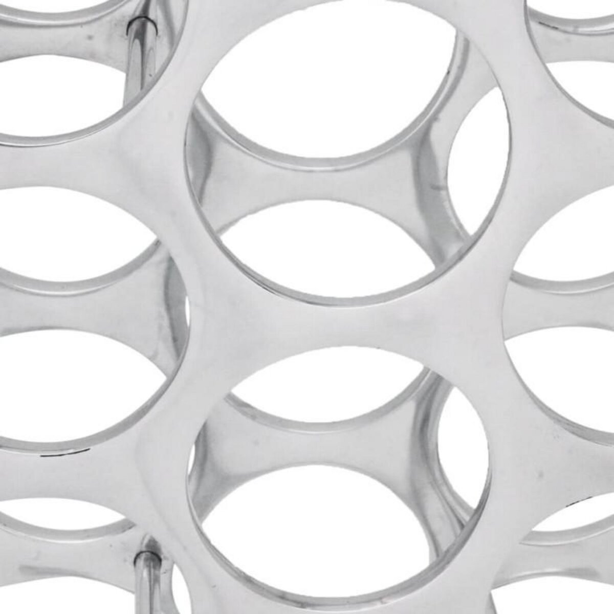 VIDAXL Casier à bouteilles Aluminium Argenté 27 bouteilles