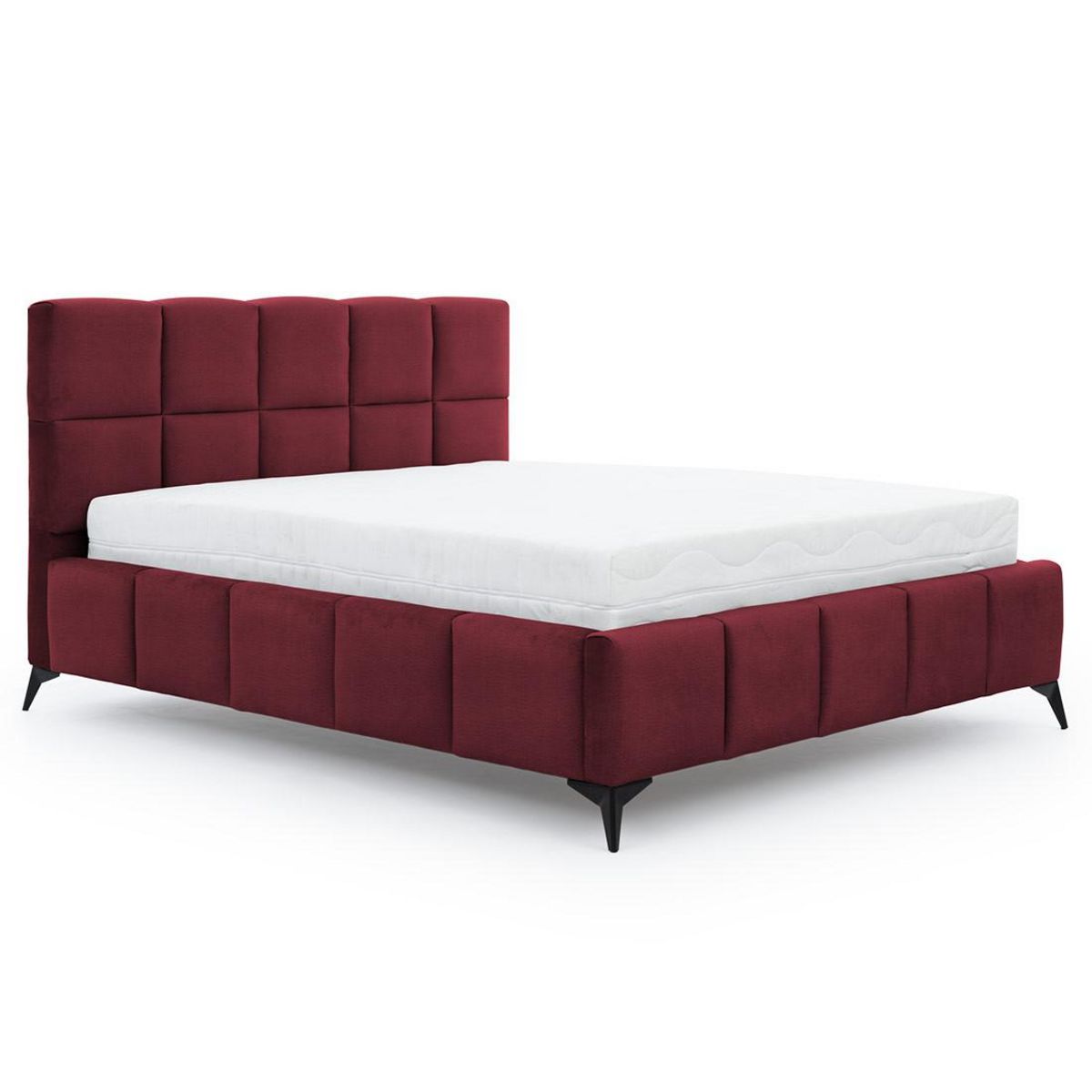 BEST MOBILIER Millie - lit coffre - 140x200 cm - sommier inclus - en velours