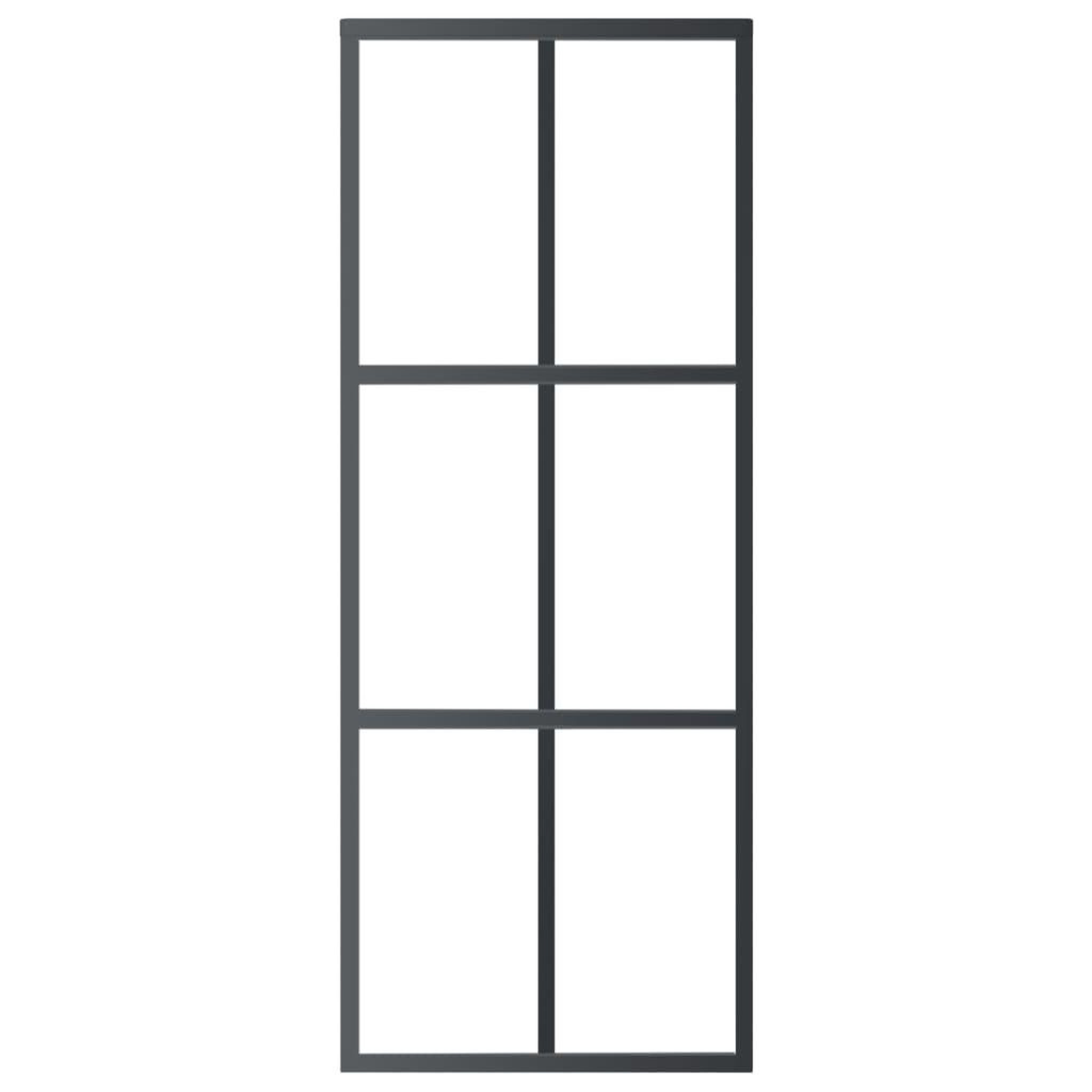 Voir la diapositive 4 : VIDAXL Porte coulissante et quincaillerie Verre ESG/Aluminium 76x205cm