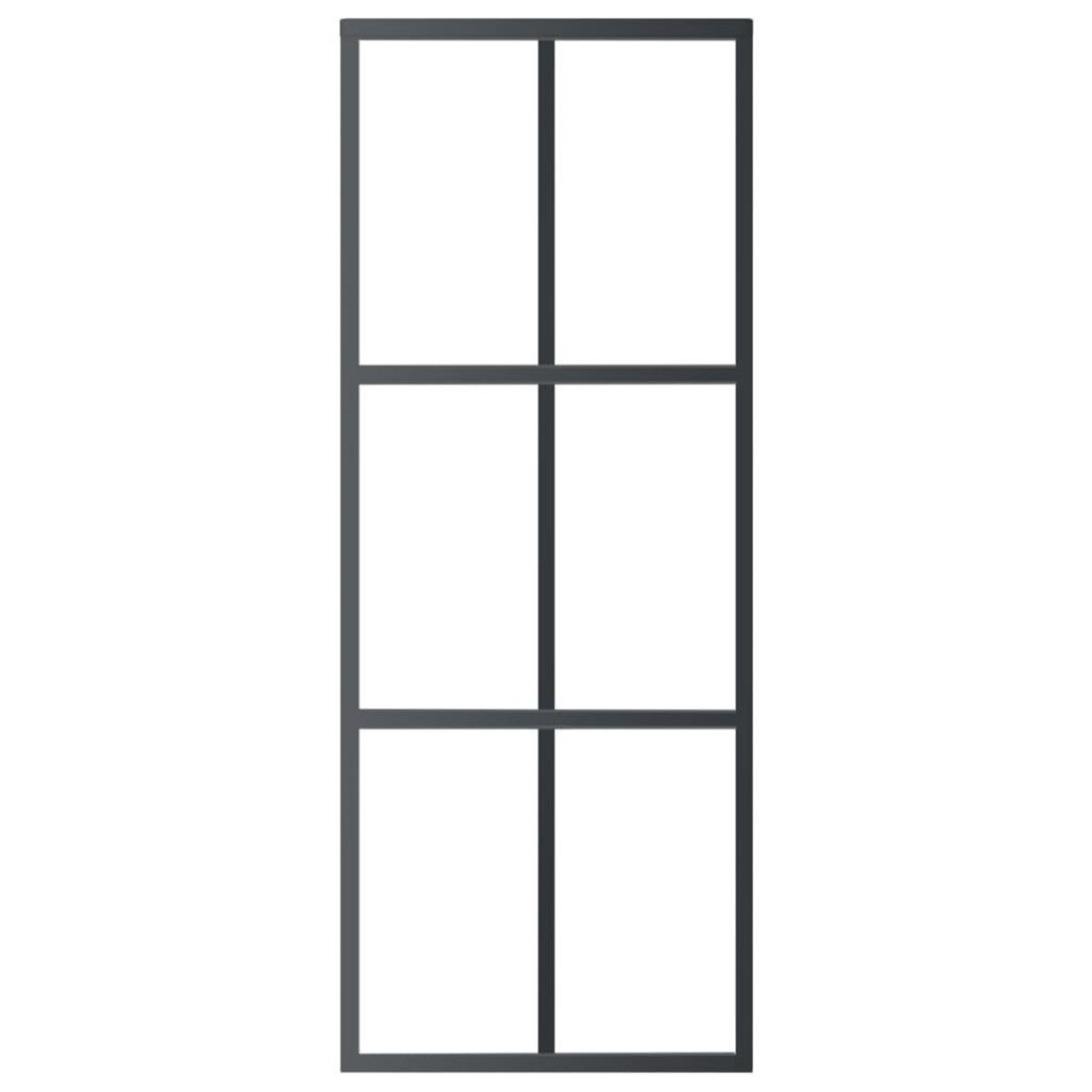 VIDAXL Porte coulissante et quincaillerie Verre ESG/Aluminium 76x205cm