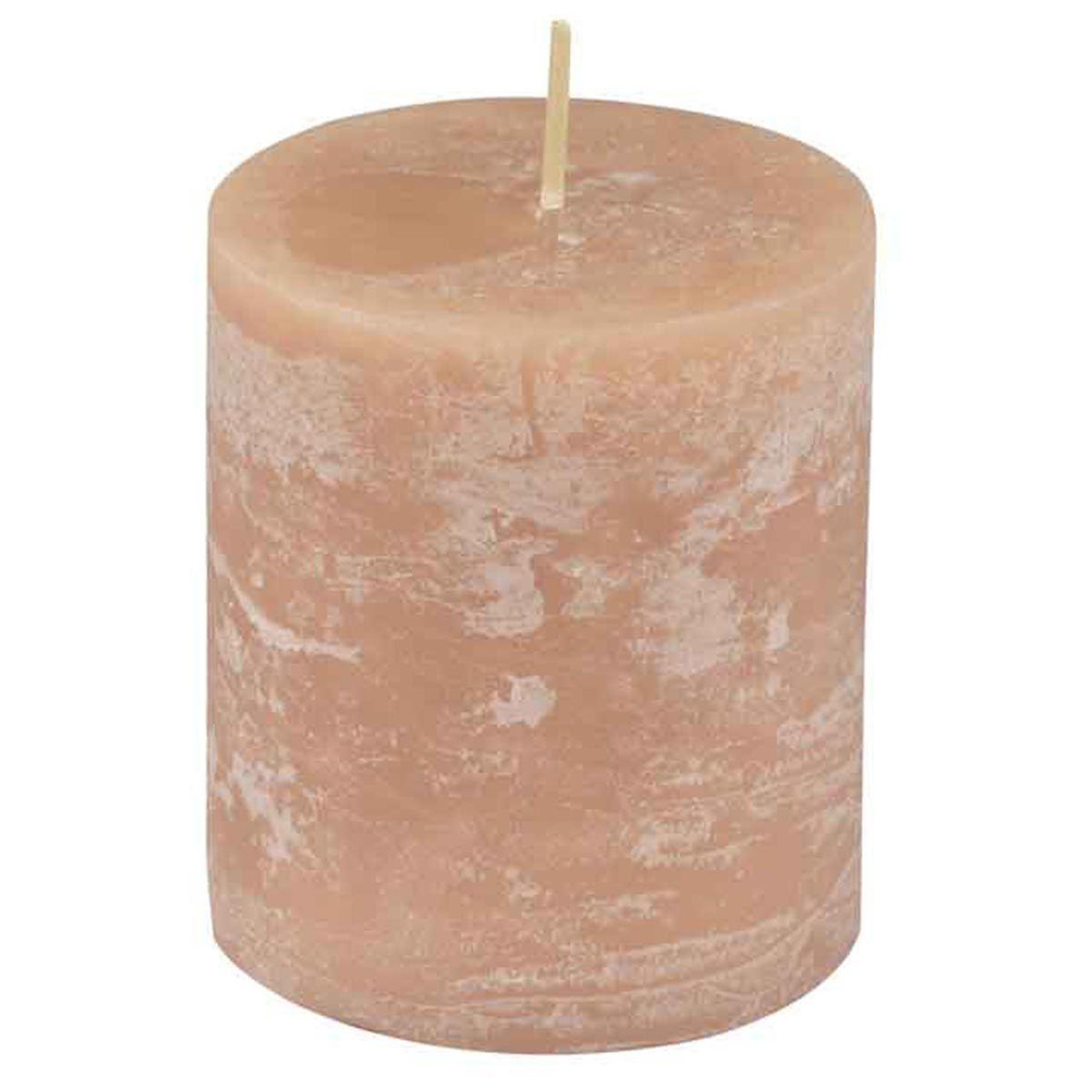 HOMEA Bougie pilier déco  rustique  7cm taupe