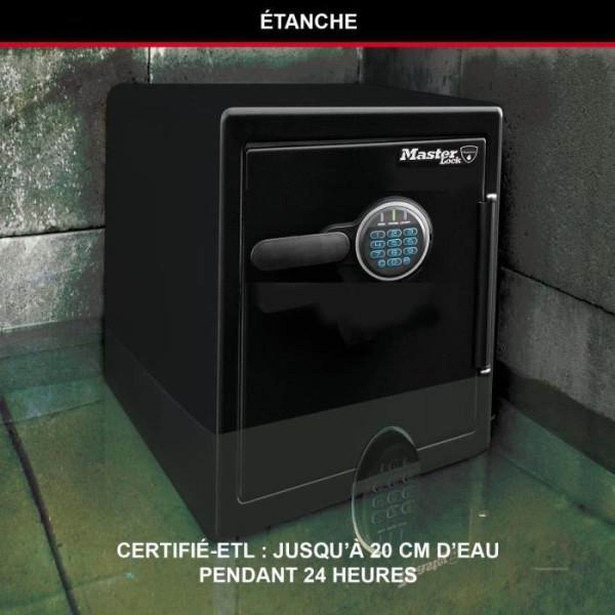 Voir la diapositive 5 : Master lock Coffre-fort - master lock - ignifuge et etanche - xxl 56,6l - combinaison électronique