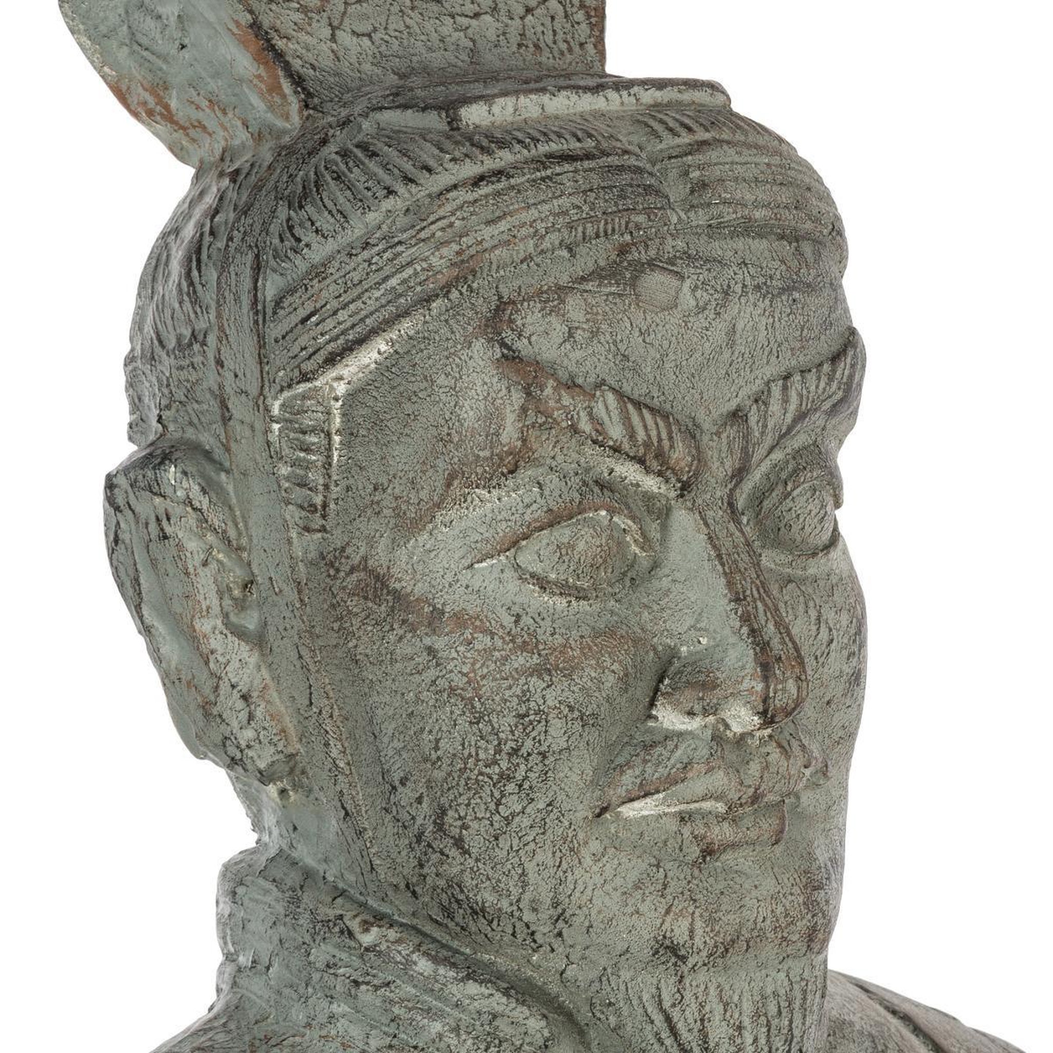 Voir la diapositive 3 : ATMOSPHERA Statue déco  samouraï  119cm gris