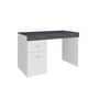 Voir la diapositive 6 : Bureau 1 porte 1 tiroir avec plateau coulissant et rangement 100 cm TAVIANO