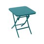 HESPERIDE Table d'appoint carrée pliante Greensboro Bleu canard - 40 x 40 cm