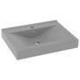 Voir la diapositive 2 : VIDAXL Lavabo avec trou de robinet Gris clair mat 60x46 cm Ceramique