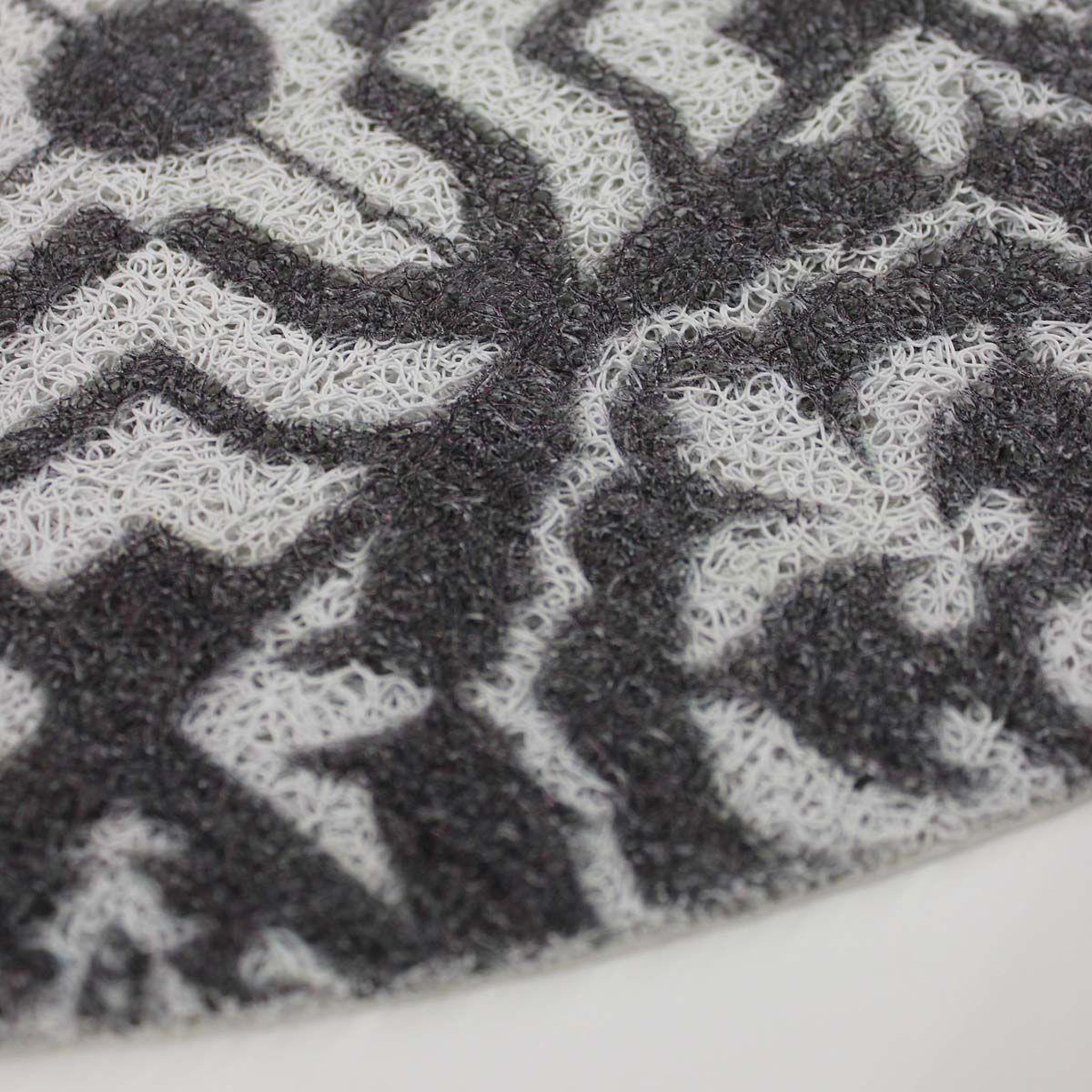 Voir la diapositive 2 : Douceur d'Intérieur Tapis d'Entrée Demi-Lune  Lisbonne  45x75cm Gris