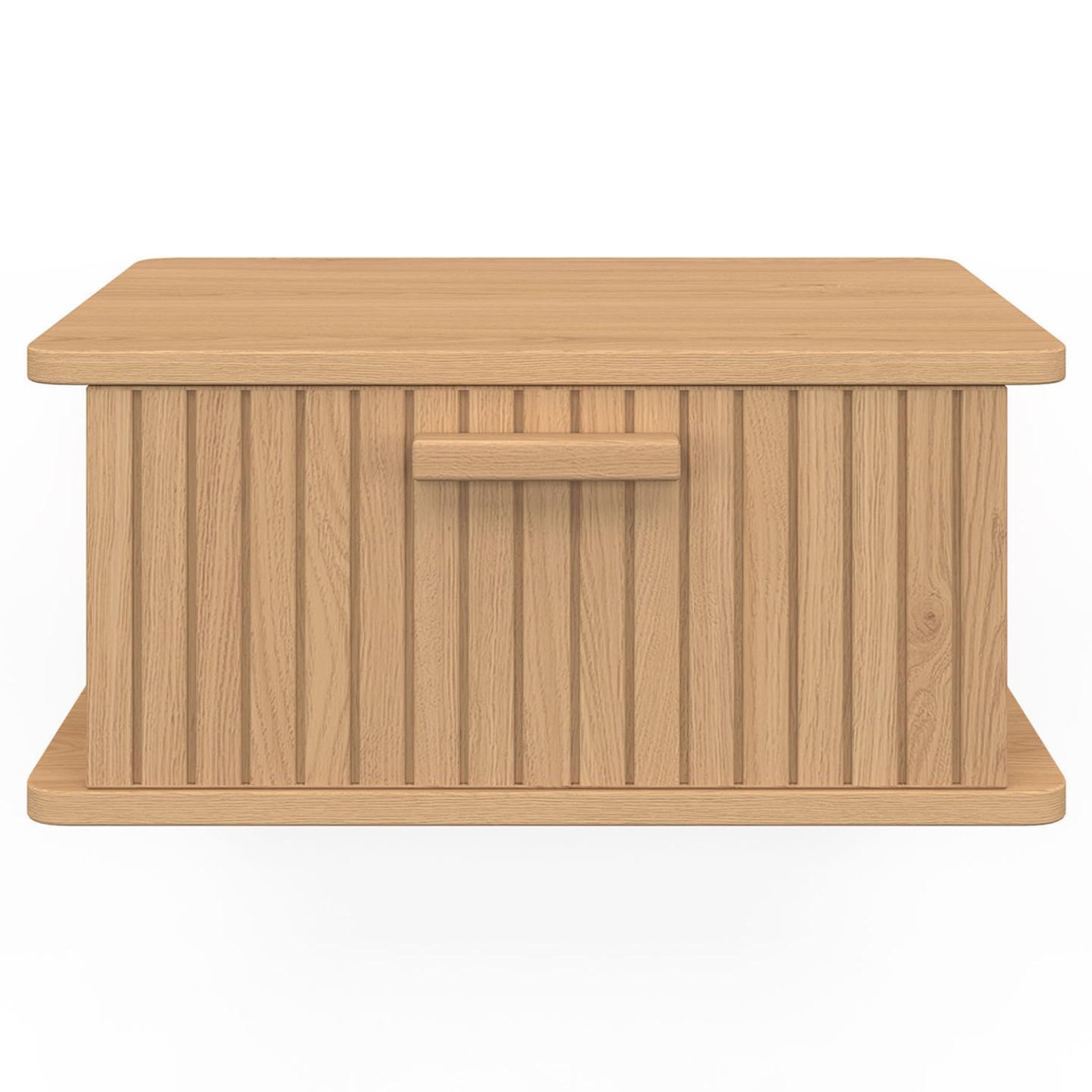 Voir la diapositive 3 : ID MARKET Lot de 2 tables de chevet murales juliette 1 tiroir étagère suspendue lattes tasseau bois