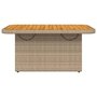 Voir la diapositive 5 : VIDAXL Table de jardin beige 90x55x71 cm resine tressee et bois acacia