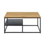 Voir la diapositive 3 : LISA DESIGN Salida - table basse - effet bois et métal noir - 90 cm