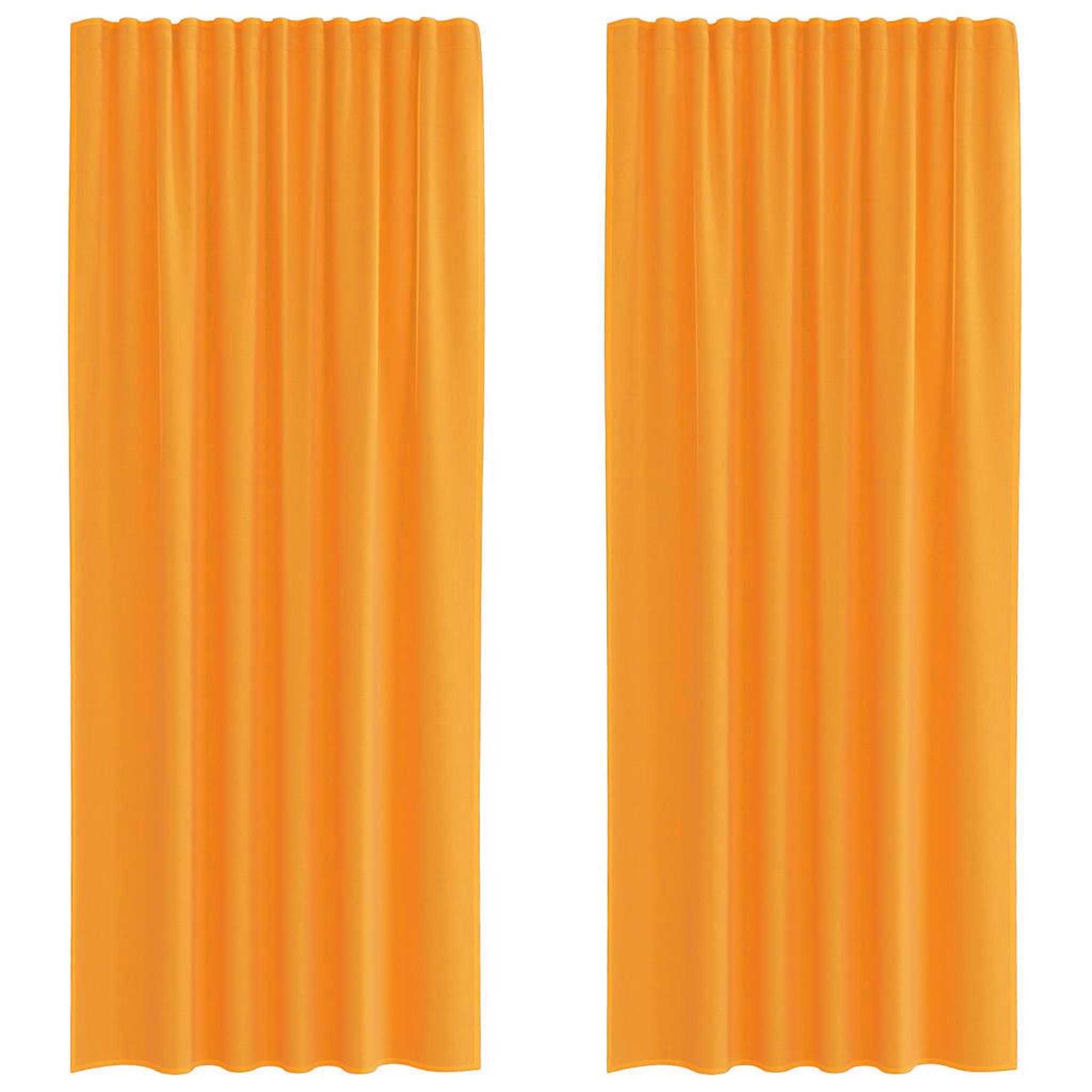 Voir la diapositive 2 : VIDAXL Rideaux en voile avec boucles 2 pcs orange 140x245 cm