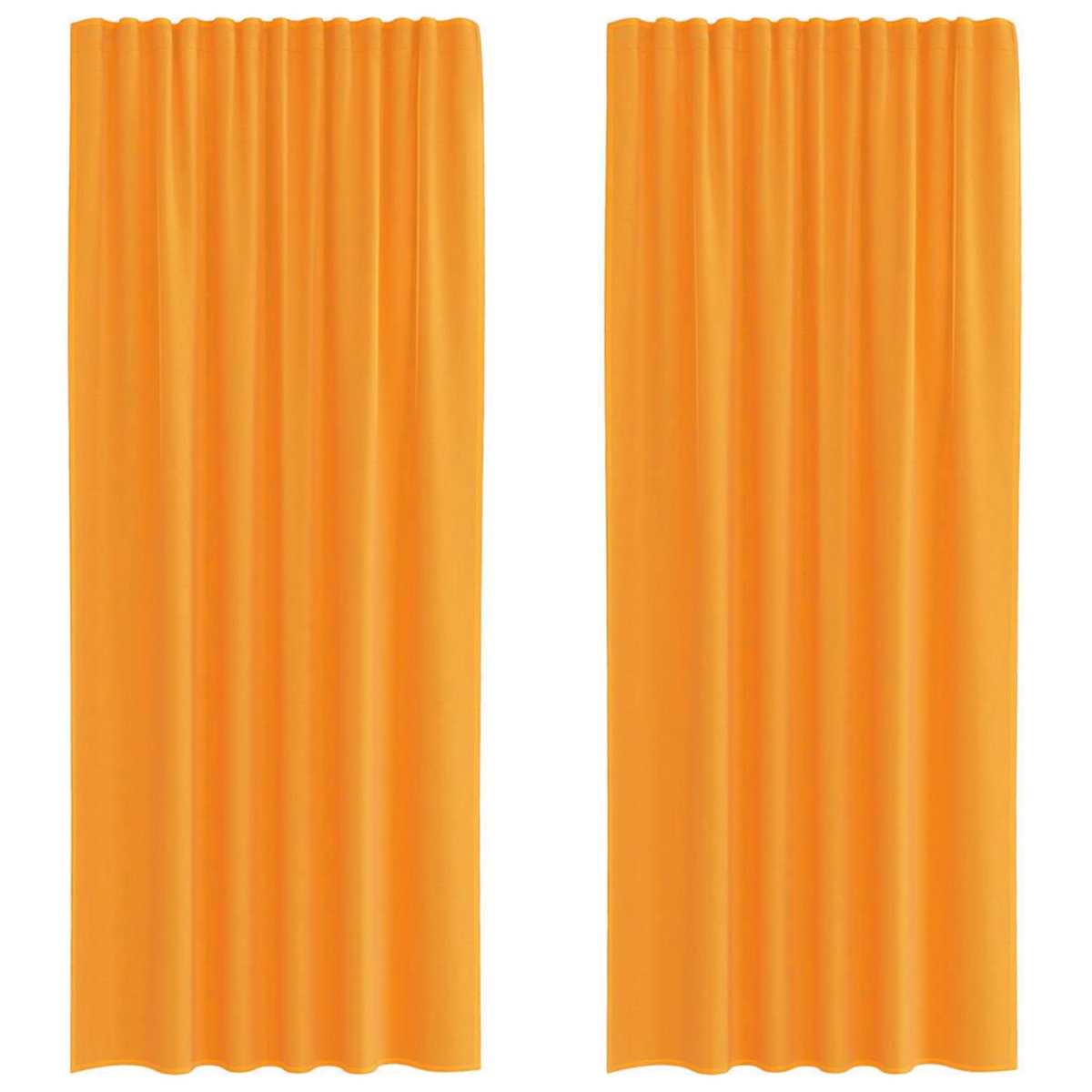 VIDAXL Rideaux en voile avec boucles 2 pcs orange 140x245 cm