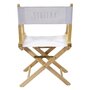 TOILINUX Chaise de cinéma pliante - Artiste - Bois et blanc