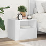 Voir la diapositive 1 : VIDAXL Table de chevet murale blanc 45x30x35 cm