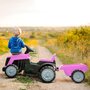 PLAY4FUN Tracteur électrique avec remorque 22W pour Enfant 3km/h