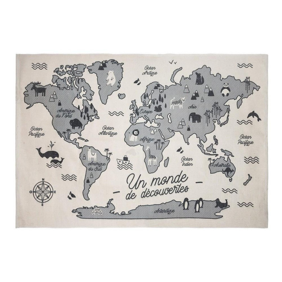 ATMOSPHERA Tapis enfant carte du monde