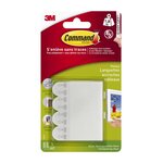CENTRALE BRICO Lot de 8 languettes adhésives Tableaux déco COMMAND, blanc