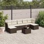 Voir la diapositive 1 : VIDAXL Salon de jardin 8 pcs avec coussins marron resine tressee
