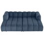 Voir la diapositive 4 : LISA DESIGN Debbie - canapé modulable droit 3 places avec double méridienne - assise profonde - en tissu texturé